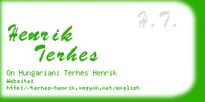 henrik terhes business card